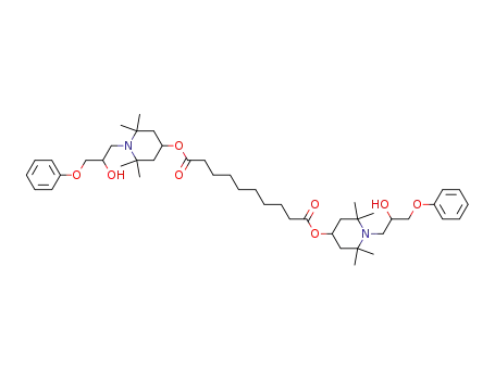 Molecular Structure of 155302-45-7 (di[2,2,6,6-tetramethyl-1-(2-hydroxy-3-phenoxypropyl)-4-piperidyl] sebacate)