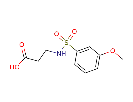 Molecular Structure of 350687-91-1 (b-Alanine, N-[(3-methoxyphenyl)sulfonyl]-)