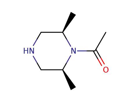 Molecular Structure of 813425-63-7 (Piperazine,1-acetyl-2,6-dimethyl-,(2R,6S)-rel-(9CI))