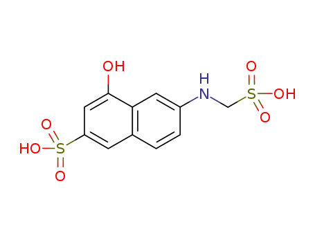 Molecular Structure of 6259-56-9 (4-hydroxy-6-(sulfomethylamino)naphthalene-2-sulfonic acid)