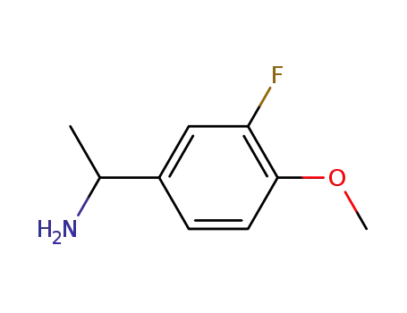 Molecular Structure of 870849-66-4 ((1S)-(3-Fluoro-4-methoxyphenyl)ethylamine)