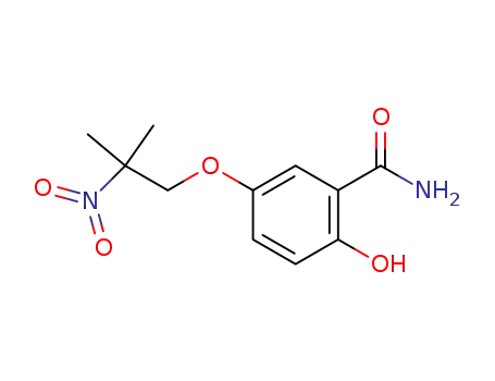 Molecular Structure of 76813-91-7 (Benzamide, 2-hydroxy-5-(2-methyl-2-nitropropoxy)-)