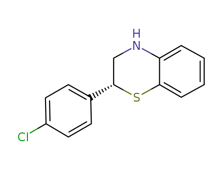 Molecular Structure of 137035-08-6 ((R)-(+)-2-(4-chlorophenyl)-3,4-dihydro-2H-1,4-benzothiazine)