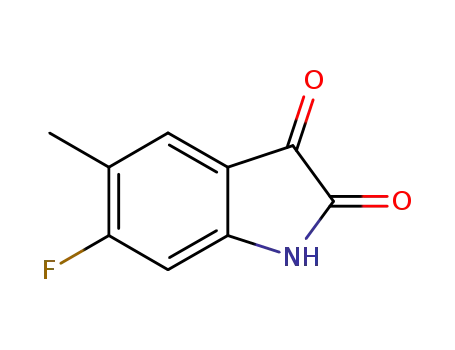 Molecular Structure of 749240-55-9 (6-Fluoro-5-Methyl Isatin)