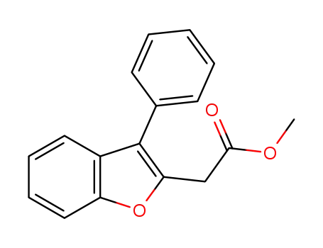 Molecular Structure of 60312-26-7 ((3-phenylbenzofuran-2-yl)acetic acid methyl ester)