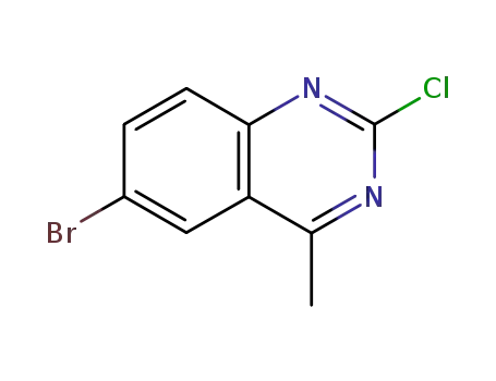 Molecular Structure of 175724-46-6 (6-Bromo-2-chloro-4-methylquinazoline)