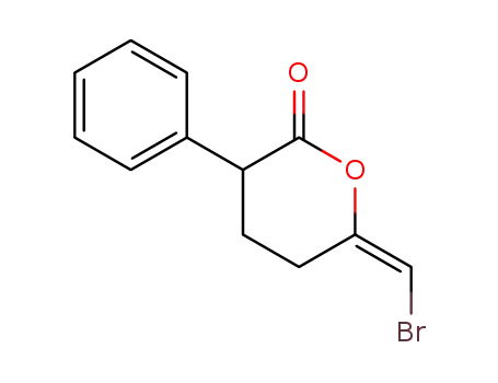 Molecular Structure of 88070-96-6 (3-phenyl-6-bromomethylenetetrahydropyran-2-one)
