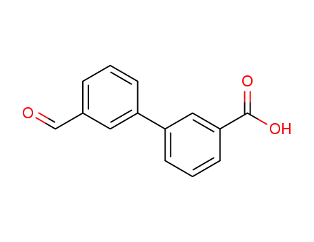 Molecular Structure of 222180-19-0 (3'-FORMYL[1,1'-BIPHENYL]-3-CARBOXYLIC ACID)