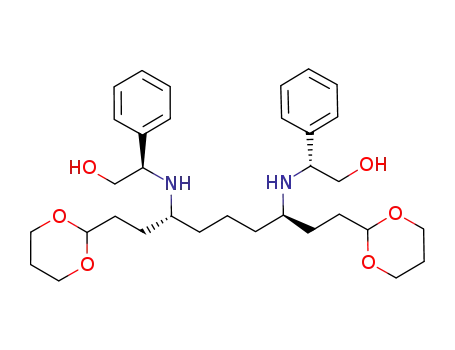 Molecular Structure of 1083419-66-2 ((2R,2'R)-2,2'-[1,9-bis(1,3-dioxan-2-yl)nonane-3(S),7(S)-diamino]bis(2-phenylethanol))