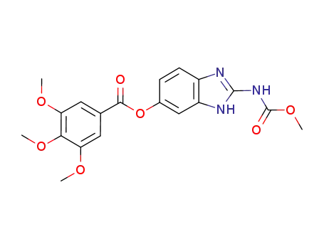 Molecular Structure of 436810-22-9 (Benzoic acid, 3,4,5-trimethoxy-,
2-[(methoxycarbonyl)amino]-1H-benzimidazol-5-yl ester)
