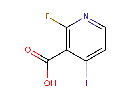 Molecular Structure of 884494-51-3 (2-Fluoro-4-iodonicotinic acid)
