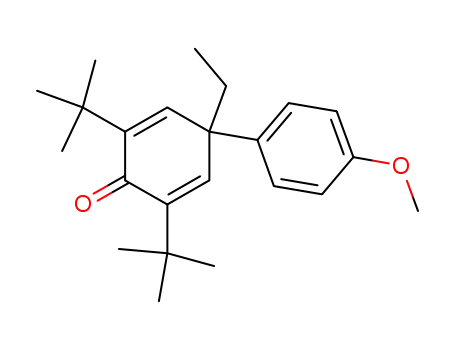 Molecular Structure of 1127943-54-7 (2,6-di-tert-butyl-4-(4-methoxyphenyl)-4-ethylcyclohexa-2,5-dien-1-one)