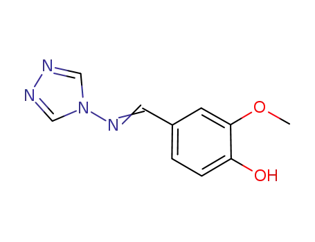 Molecular Structure of 214854-34-9 (4-(((4H-1,2,4-triazol-4-yl)imino)methyl)-2-methoxyphenol)