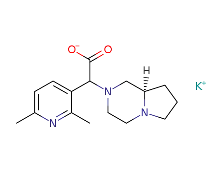 Molecular Structure of 1092478-21-1 (potassium (2,6-dimethyl-3-pyridinyl)[(8aR)-hexahydropyrrolo[1,2-a]pyrazin-2(1H)-yl]acetate)