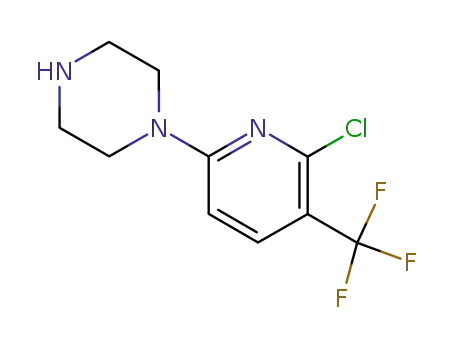 Molecular Structure of 132834-56-1 (1-(6-chloro-5-(trifluoromethyl)pyridin-2-yl)piperazine)