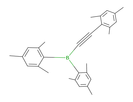 Molecular Structure of 107769-91-5 (Borane, bis(2,4,6-trimethylphenyl)[(2,4,6-trimethylphenyl)ethynyl]-)