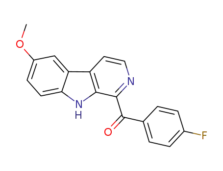 Molecular Structure of 1148028-92-5 ((4-fluorophenyl)(6-methoxy-9H-pyrido[3,4-b]indol-1-yl)methanone)