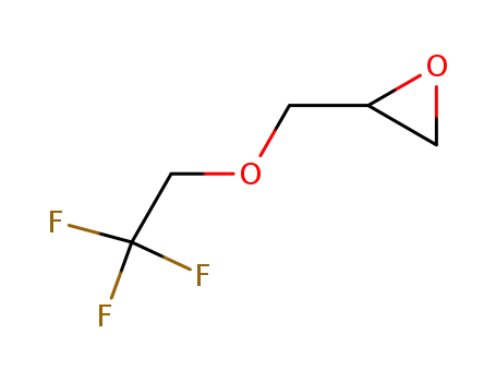 Molecular Structure of 1535-91-7 (1,2-EPOXY-3-(2,2,2-TRIFLUOROETHOXY)-PROPANE)