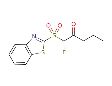 Molecular Structure of 1149578-23-3 ((1,3-benzothiazol-2-ylsulfonyl)fluoromethyl n-propyl ketone)