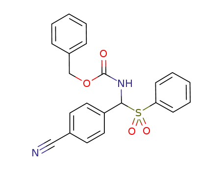 Molecular Structure of 1220349-77-8 (benzyl (4-cyanophenyl)(phenylsulfonyl)methylcarbamate)