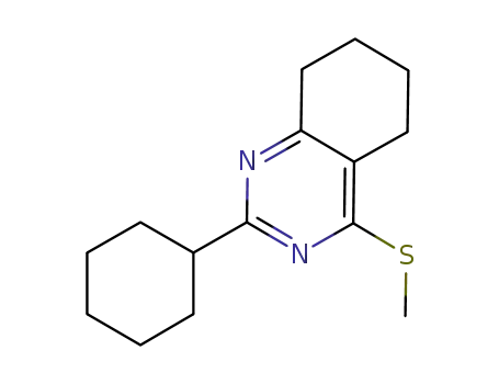 Molecular Structure of 1192739-72-2 (2-cyclohexyl-4-(methylthio)-5,6,7,8-tetrahydroquinazoline)