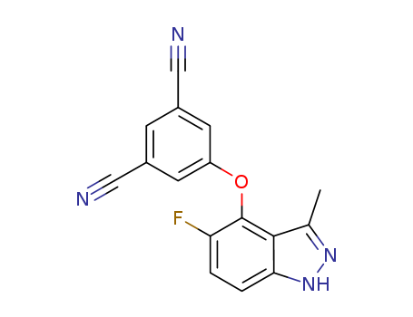 1,3-Benzenedicarbonitrile, 5-[(5-fluoro-3-methyl-1H-indazol-4-yl)oxy]-