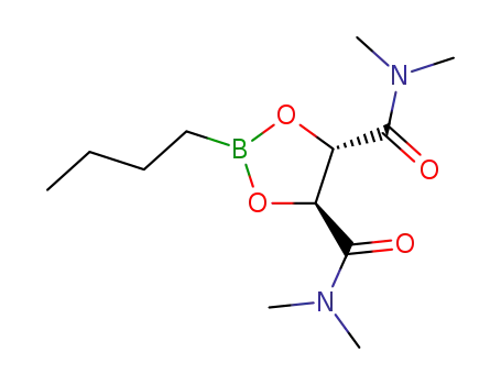 Molecular Structure of 161344-84-9 (2-BUTYL-1,3,2-DIOXABOROLANE-4S,5S-DICARBOXYLIC ACID BIS(DIMETHYLAMIDE))