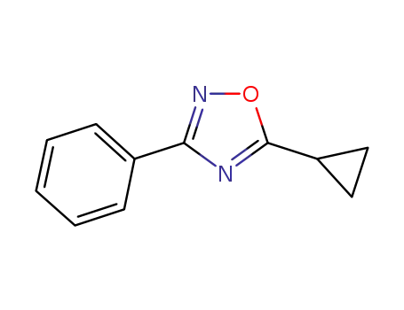 Molecular Structure of 884637-65-4 (5-cyclopropyl-3-phenyl-1,2,4-oxadiazole)
