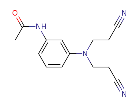 Molecular Structure of 21678-64-8 (N-(3-(Bis(2-cyanoethyl)amino)phenyl)acetamide)