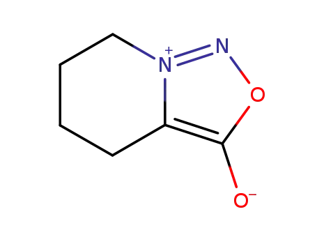 Molecular Structure of 105786-95-6 (4,5,6,7-Tetrahydro-3-hydroxy-[1,2,3]oxadiazolo[3,4-a]pyridin-8-ium inner salt)