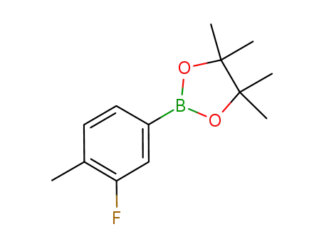 Molecular Structure of 903895-56-7 (2-(3-FLUORO-4-METHYLPHENYL)-4,4,5,5-TETRAMETHYL-1,3,2-DIOXABOROLANE)