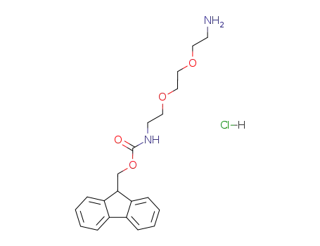 Molecular Structure of 868599-73-9 (1-(9-FLUORENYLMETHYLOXYCARBONYL-AMINO)-3,6-DIOXA-8-OCTANEAMINE HYDROCHLORIDE)