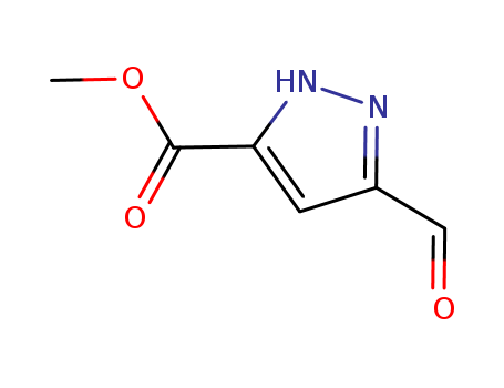 5-Formyl-2H-pyrazole-3-carboxylic acid methyl ester  as no.75436-40-7 98%