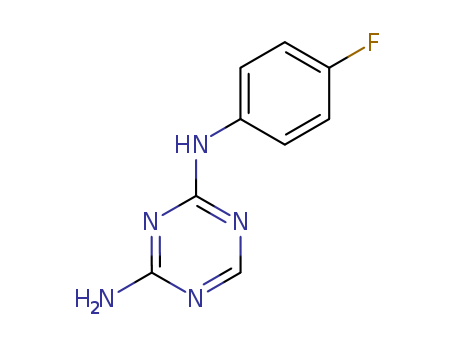 1549-50-4,N-(4-FLUORO-PHENYL)-[1,3,5]TRIAZINE-2,4-DIAMINE,1,3,5-Triazine-2,4-diamine,N-(4-fluorophenyl)- (9CI); s-Triazine, 2-amino-4-(p-fluoroanilino)- (6CI,8CI)