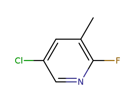 Molecular Structure of 375368-84-6 (5-Chloro-2-fluoro-3-methylpyridine)