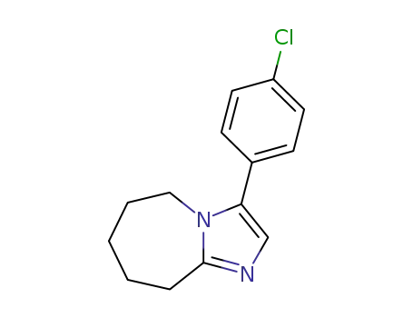 Molecular Structure of 181226-61-9 (5H-Imidazo[1,2-a]azepine, 3-(4-chlorophenyl)-6,7,8,9-tetrahydro-)