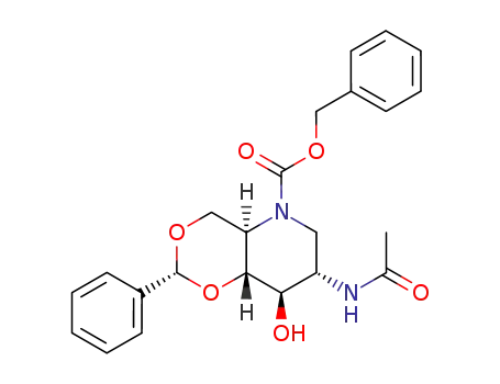 2-acetamido-4,6-O-benzylidene-N-benzyloxycarbonyl-1,5-imino-1,2,5-trideoxy-D-glucitol