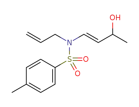 Molecular Structure of 1357059-20-1 ((E)-N-allyl-N-(3-hydroxybut-1-enyl)-4-methylbenzenesulfonamide)