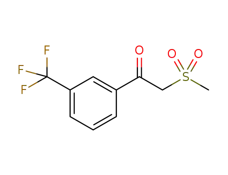 Molecular Structure of 128306-96-7 (2-(METHYLSULFONYL)-1-[3-(TRIFLUOROMETHYL)PHENYL]ETHANONE)