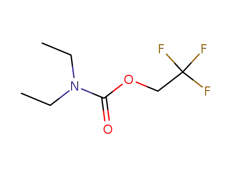 Molecular Structure of 326-94-3 (Carbamic acid, diethyl-, 2,2,2-trifluoroethyl ester)