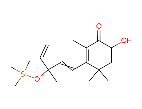 Molecular Structure of 1432965-26-8 (1-(4-hydroxy-3-oxo-2,6,6-trimethyl-1-cyclohexen-1-yl)-3-methyl-3-trimethylsiloxy-1,4-pentadiene)