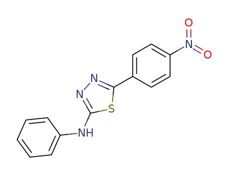 Molecular Structure of 74959-55-0 (1,3,4-Thiadiazol-2-amine, 5-(4-nitrophenyl)-N-phenyl-)