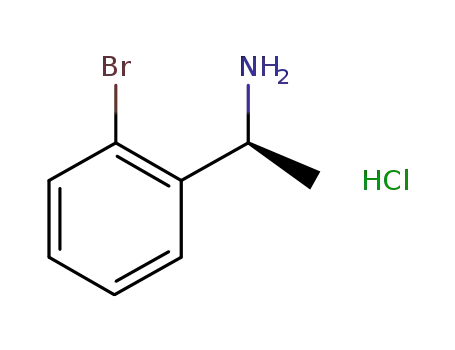 Molecular Structure of 1187931-26-5 ((S)-1-(2-Bromo-phenyl)-ethylamine hydrochloride)