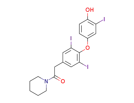 Molecular Structure of 1417653-45-2 (2-(4-(4-hydroxy-3-iodophenoxy)-3,5-diiodophenyl)-1-(piperidin-1-yl)ethanone)