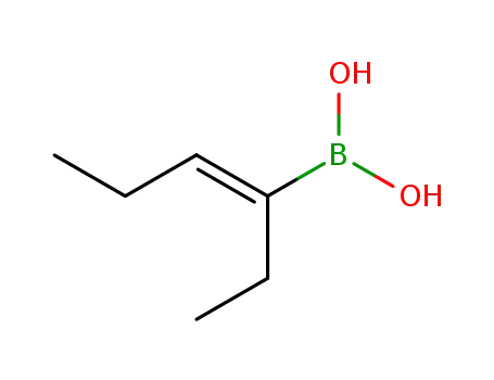 Molecular Structure of 153748-70-0 (Boronic acid, (1-ethyl-1-butenyl)-, (Z)-)