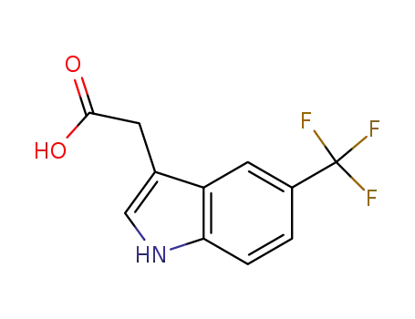 Molecular Structure of 378802-40-5 (2-(5-Trifluoromethyl-1H-indol-3-yl)acetic acid)