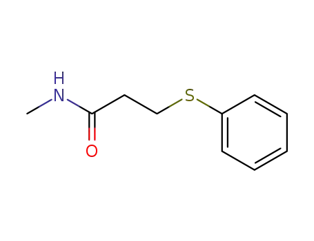 Molecular Structure of 89024-23-7 (Propanamide, N-methyl-3-(phenylthio)-)