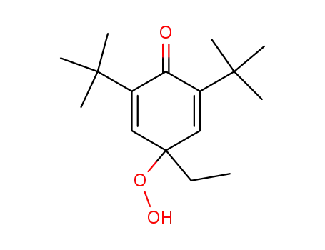 Molecular Structure of 87013-27-2 (2,6-di-tert-butyl-4-ethyl-4-hydroperoxycyclohexa-2,5-dienone)