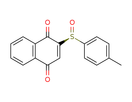 Molecular Structure of 134281-84-8 (1,4-Naphthalenedione, 2-[(4-methylphenyl)sulfinyl]-, (S)-)