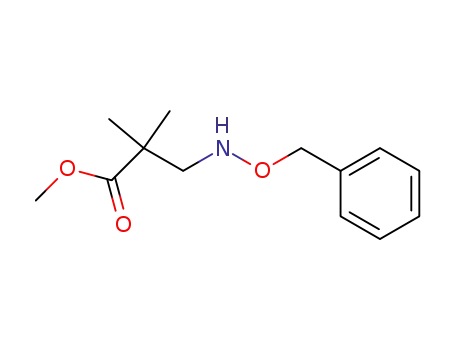 Molecular Structure of 88517-39-9 (Propanoic acid, 2,2-dimethyl-3-[(phenylmethoxy)amino]-, methyl ester)